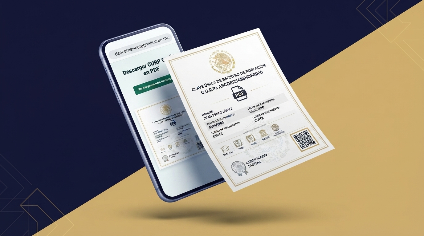 Visualización de la constancia digital en PDF certificada en un teléfono móvil